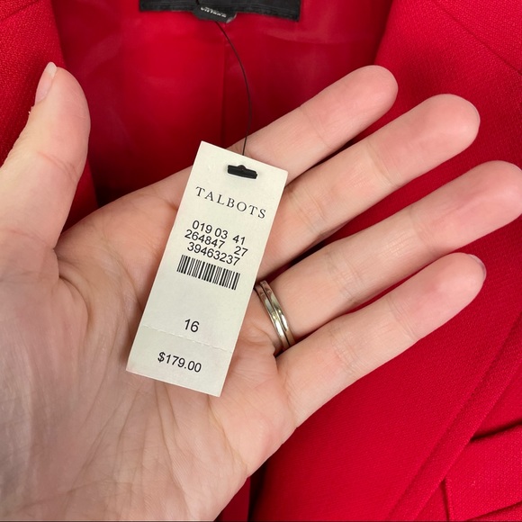 Talbots Red Blazer Size 16 NWT - Picture 3 of 8